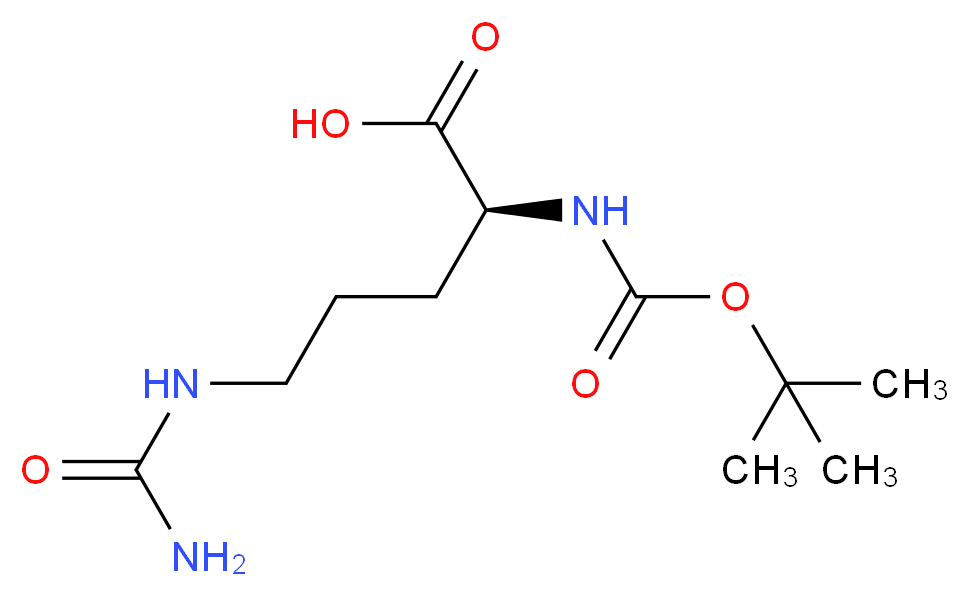 (2S)-2-{[(tert-butoxy)carbonyl]amino}-5-(carbamoylamino)pentanoic acid_分子结构_CAS_45234-13-7