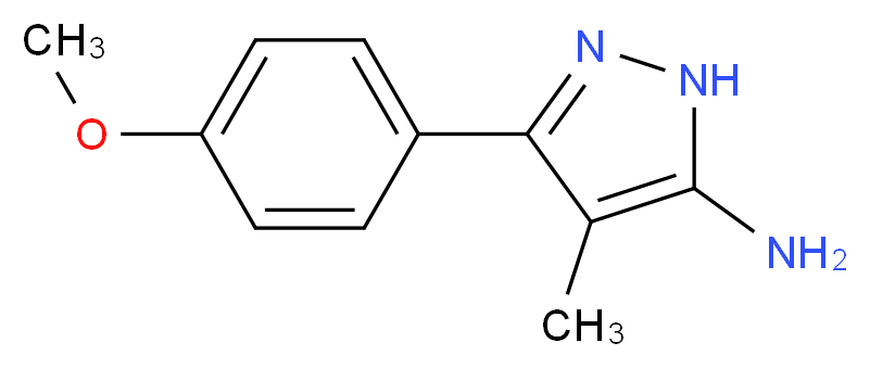5-(4-Methoxy-phenyl)-4-methyl-2H-pyrazol-3-ylamine_分子结构_CAS_)