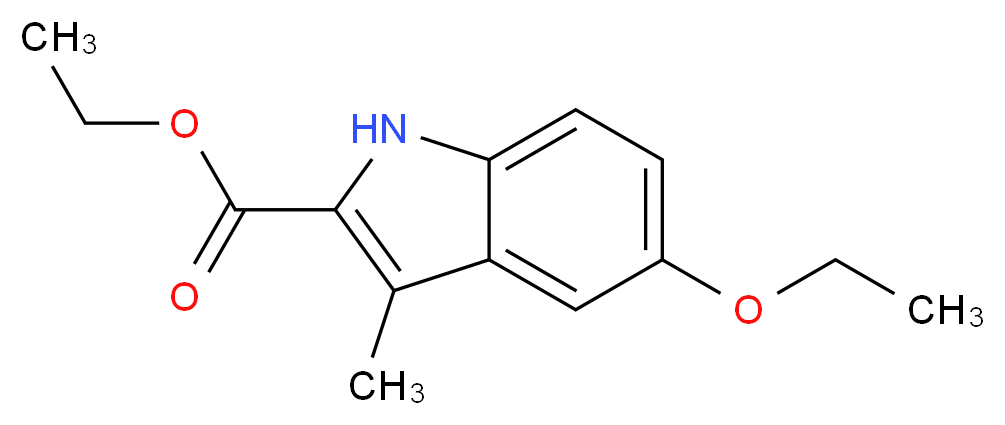 Ethyl 5-ethoxy-3-methyl-1H-indole-2-carboxylate_分子结构_CAS_)