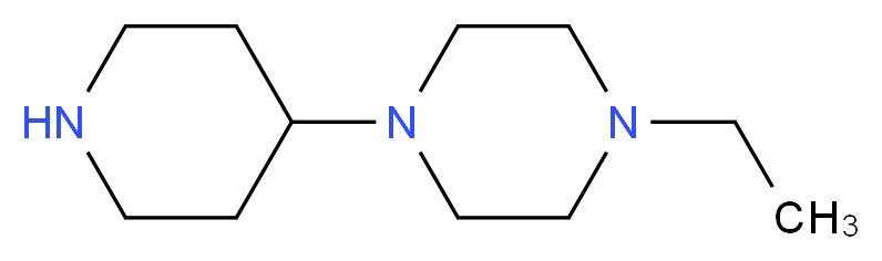 1-ethyl-4-(piperidin-4-yl)piperazine_分子结构_CAS_202991-77-3