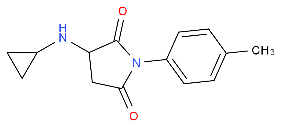 3-(cyclopropylamino)-1-(4-methylphenyl)pyrrolidine-2,5-dione_分子结构_CAS_1008220-64-1)