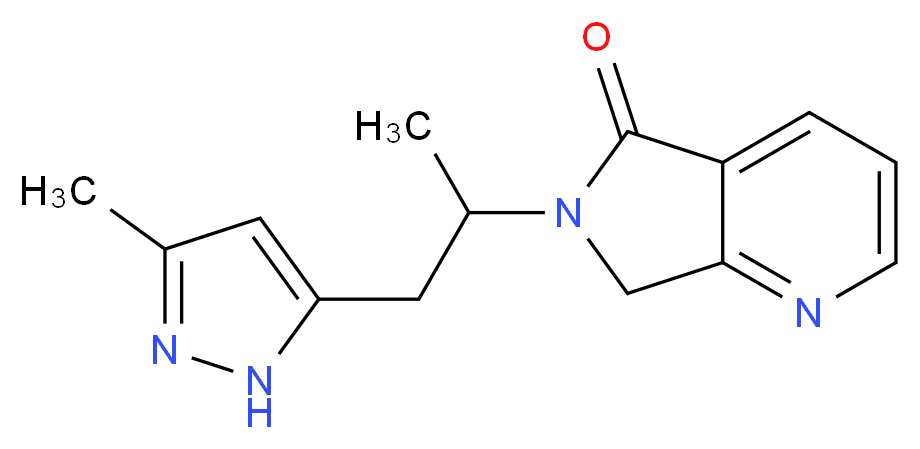 6-[1-methyl-2-(3-methyl-1H-pyrazol-5-yl)ethyl]-6,7-dihydro-5H-pyrrolo[3,4-b]pyridin-5-one_分子结构_CAS_)