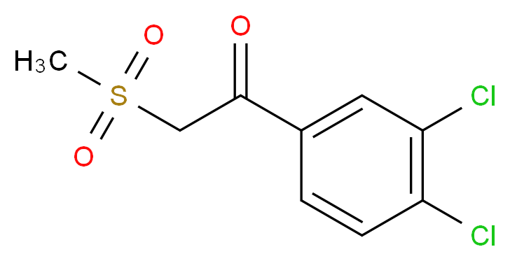 1-(3,4-Dichlorophenyl)-2-(methylsulfonyl)-1-ethanone_分子结构_CAS_)