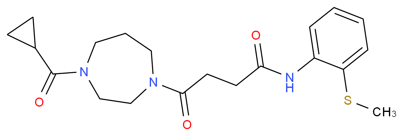 4-[4-(cyclopropylcarbonyl)-1,4-diazepan-1-yl]-N-[2-(methylthio)phenyl]-4-oxobutanamide_分子结构_CAS_)
