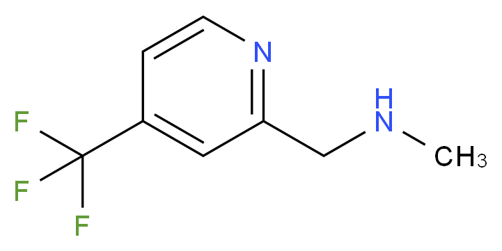 methyl({[4-(trifluoromethyl)pyridin-2-yl]methyl})amine_分子结构_CAS_1060805-52-8