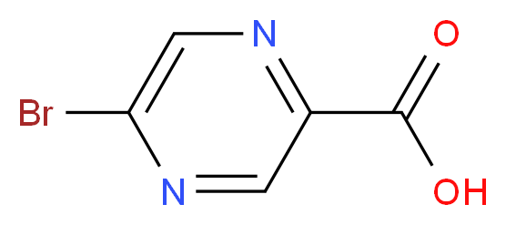 5-Bromo-2-pyrazinecarboxylic acid_分子结构_CAS_876161-05-6)