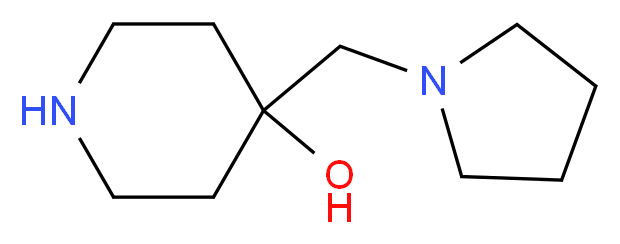 4-(pyrrolidin-1-ylmethyl)piperidin-4-ol_分子结构_CAS_942031-83-6