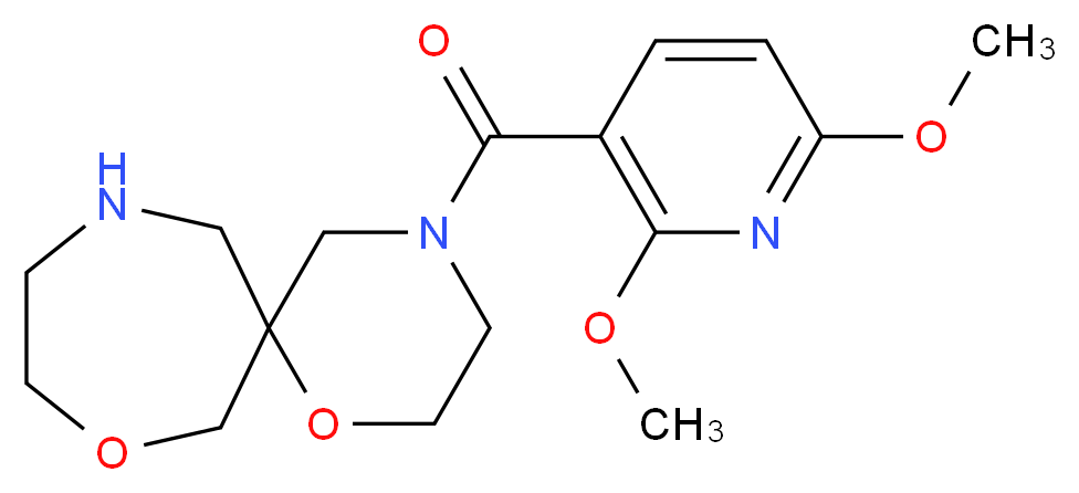 4-[(2,6-dimethoxypyridin-3-yl)carbonyl]-1,8-dioxa-4,11-diazaspiro[5.6]dodecane_分子结构_CAS_)