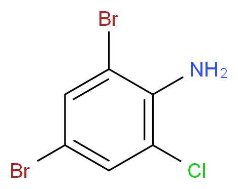 2-Chloro-4,6-dibromoaniline_分子结构_CAS_874-18-0)