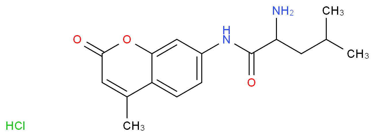 2-amino-4-methyl-N-(4-methyl-2-oxo-2H-chromen-7-yl)pentanamide hydrochloride_分子结构_CAS_62480-44-8