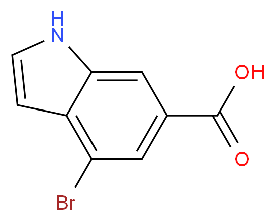 4-bromo-1H-indole-6-carboxylic acid_分子结构_CAS_374633-27-9