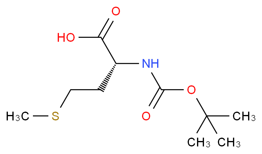 (2R)-2-{[(tert-butoxy)carbonyl]amino}-4-(methylsulfanyl)butanoic acid_分子结构_CAS_5241-66-7