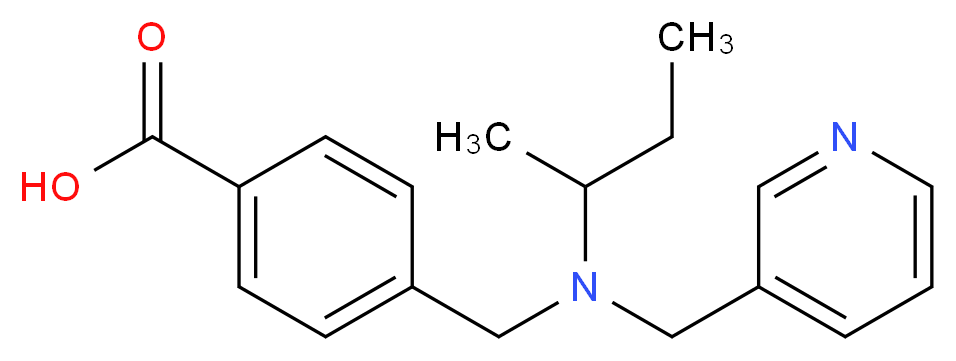 4-{[sec-butyl(pyridin-3-ylmethyl)amino]methyl}benzoic acid_分子结构_CAS_)