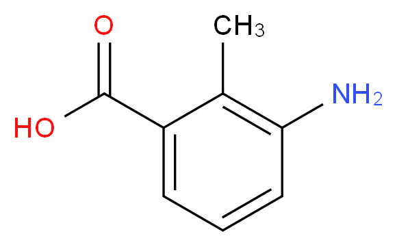 3-氨基-2-甲基苯甲酸_分子结构_CAS_52130-17-3)