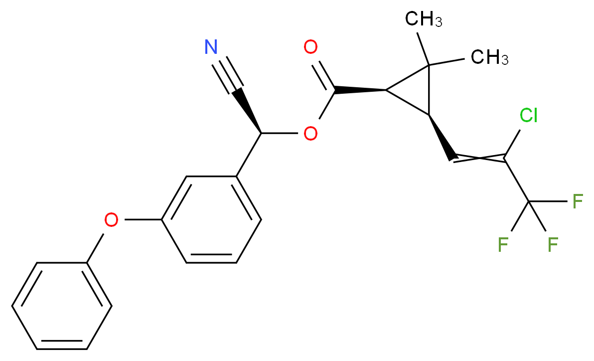 高效氯氟氰菊酯_分子结构_CAS_91465-08-6)
