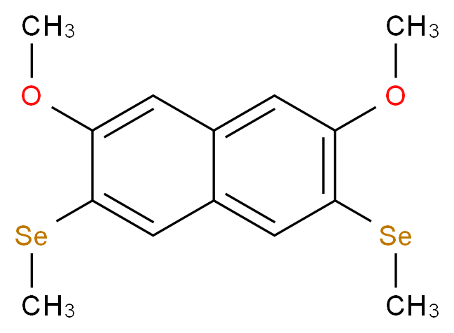 2,7-Dimethoxy-3,6-bis(methylseleno)-naphthalene_分子结构_CAS_105405-00-3)