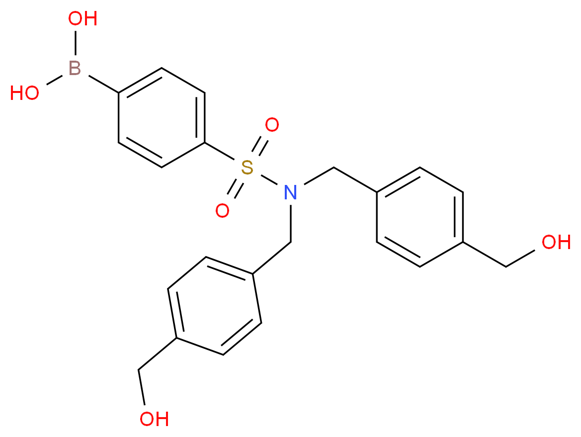 4-[双(4-甲氧基苄基)磺酰胺基]苯硼酸_分子结构_CAS_913835-48-0)