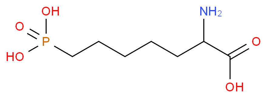 (±)-2-AMINO-7-PHOSPHONO-HEPTANOIC ACID_分子结构_CAS_85797-13-3)