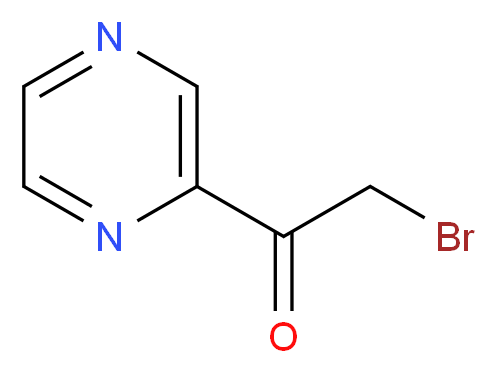 2-bromo-1-(pyrazin-2-yl)ethan-1-one_分子结构_CAS_132426-19-8