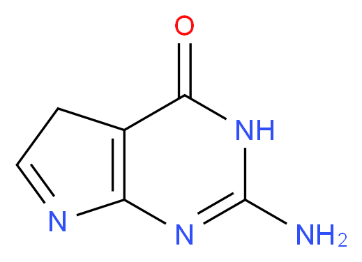 2-amino-3H,4H,5H-pyrrolo[2,3-d]pyrimidin-4-one_分子结构_CAS_7355-55-7