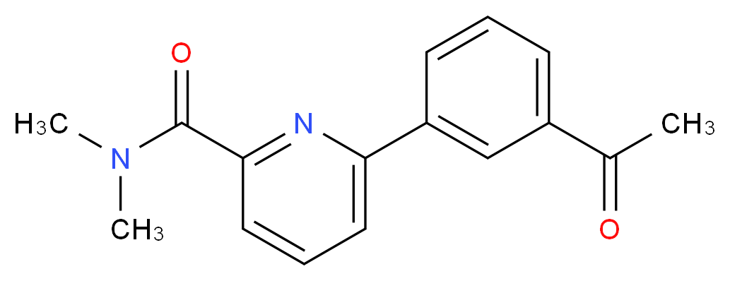 6-(3-acetylphenyl)-N,N-dimethylpyridine-2-carboxamide_分子结构_CAS_)