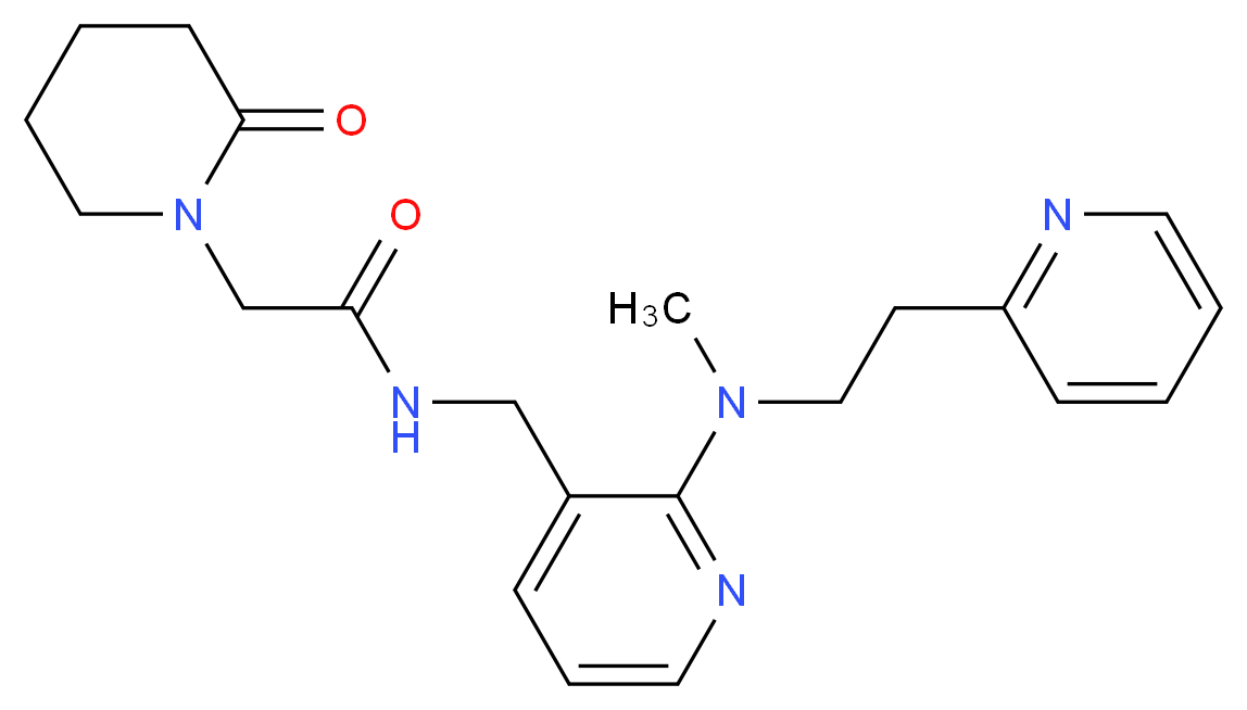 N-({2-[methyl(2-pyridin-2-ylethyl)amino]pyridin-3-yl}methyl)-2-(2-oxopiperidin-1-yl)acetamide_分子结构_CAS_)