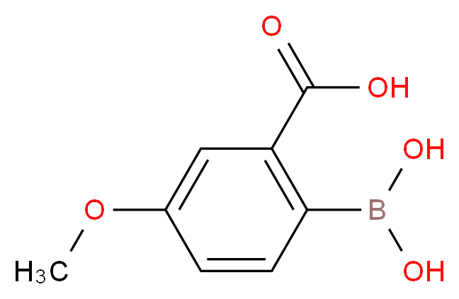 2-(DIHYDROXYBORYL)-5-METHOXYBENZOIC ACID_分子结构_CAS_)