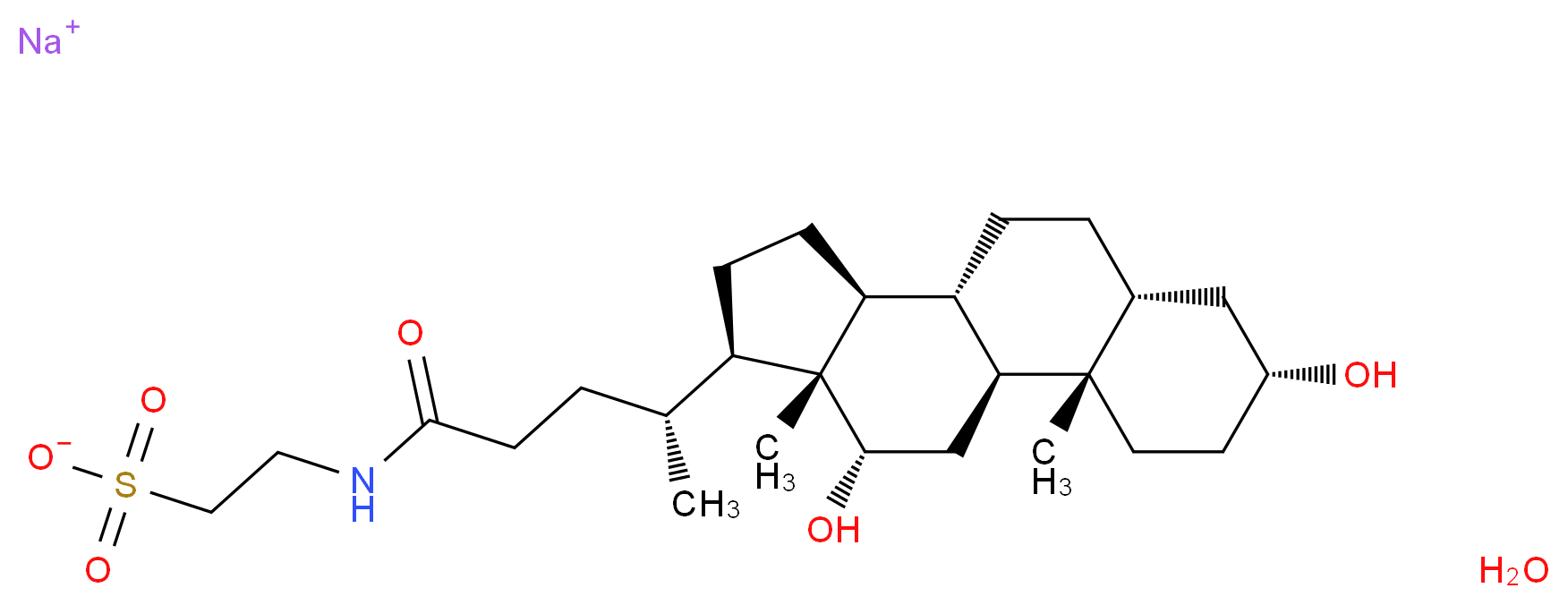 Sodium taurodeoxycholate 水合物_分子结构_CAS_207737-97-1)