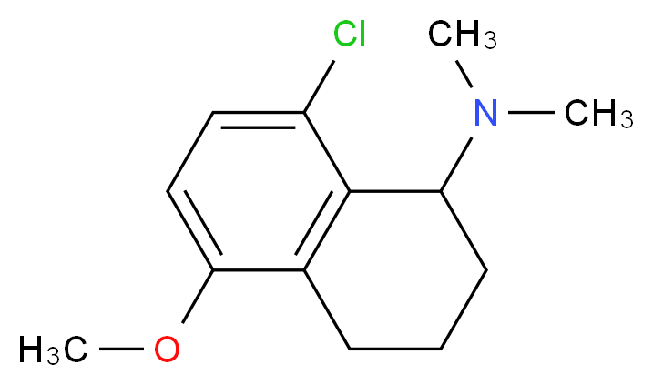 8-chloro-5-methoxy-N,N-dimethyl-1,2,3,4-tetrahydronaphthalen-1-amine_分子结构_CAS_39951-65-0