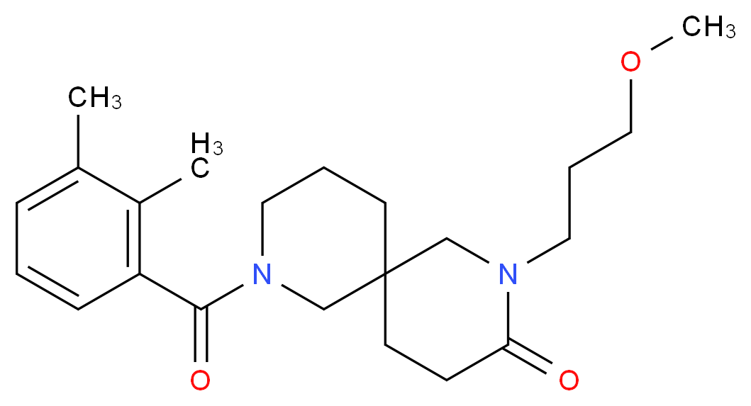 8-(2,3-dimethylbenzoyl)-2-(3-methoxypropyl)-2,8-diazaspiro[5.5]undecan-3-one_分子结构_CAS_)