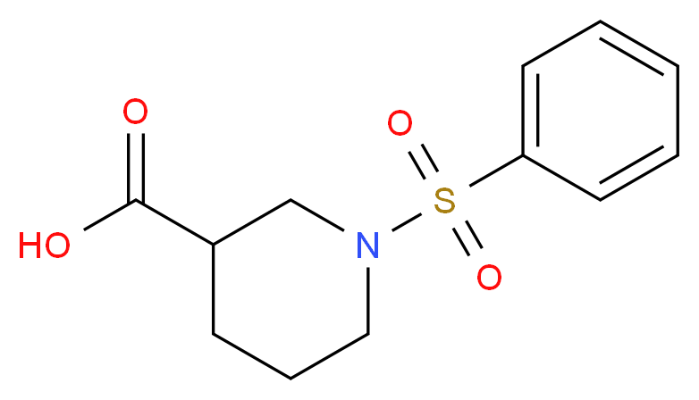 1-(Phenylsulfonyl)piperidine-3-carboxylic acid_分子结构_CAS_321970-54-1)