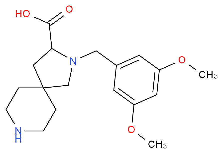 2-(3,5-dimethoxybenzyl)-2,8-diazaspiro[4.5]decane-3-carboxylic acid_分子结构_CAS_)