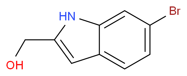 (6-Bromo-1H-indol-2-yl)methanol_分子结构_CAS_)