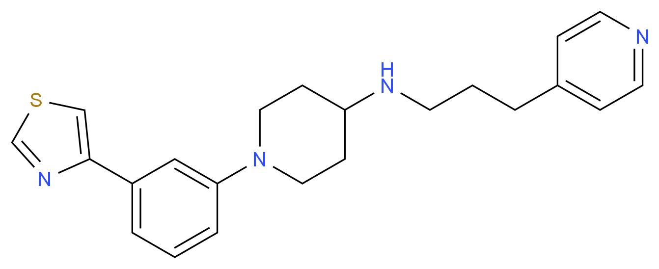 N-[3-(4-pyridinyl)propyl]-1-[3-(1,3-thiazol-4-yl)phenyl]-4-piperidinamine_分子结构_CAS_)