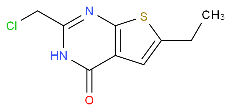 2-Chloromethyl-6-ethyl-3H-thieno[2,3-d]pyrimidin-4-one_分子结构_CAS_91225-68-2)