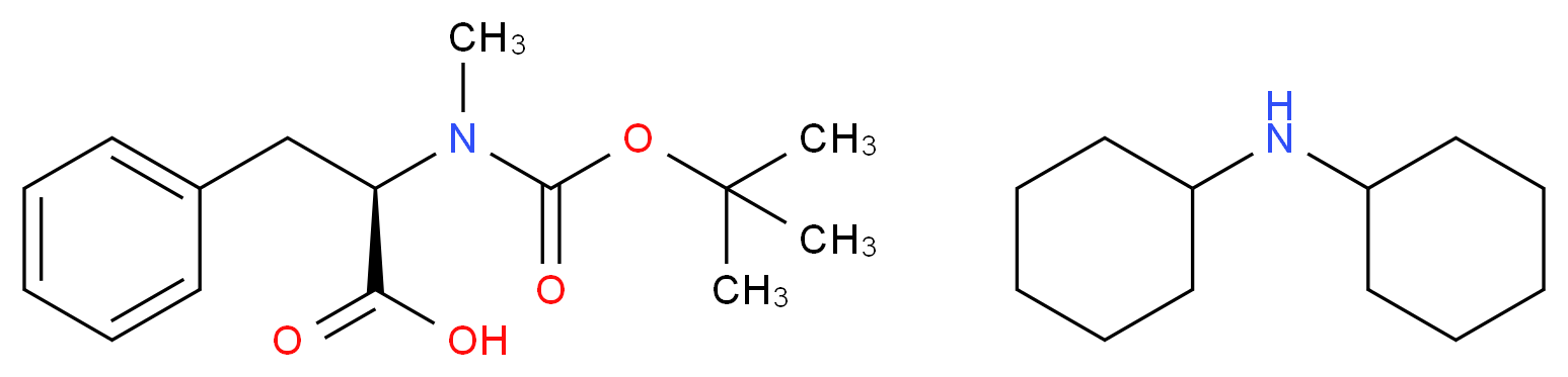 (2R)-2-{[(tert-butoxy)carbonyl](methyl)amino}-3-phenylpropanoic acid; N-cyclohexylcyclohexanamine_分子结构_CAS_102185-45-5