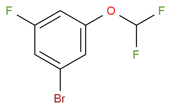 1-bromo-3-(difluoromethoxy)-5-fluorobenzene_分子结构_CAS_433939-28-7