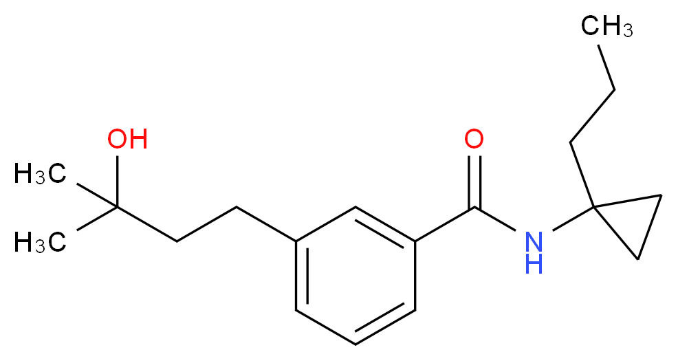 3-(3-hydroxy-3-methylbutyl)-N-(1-propylcyclopropyl)benzamide_分子结构_CAS_)