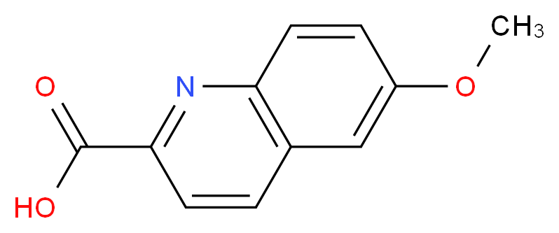 6-methoxyquinoline-2-carboxylic acid_分子结构_CAS_75433-99-7
