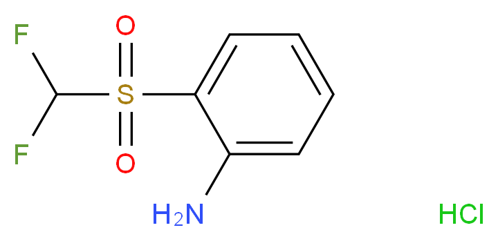 2-[(difluoromethyl)sulfonyl]aniline hydrochloride_分子结构_CAS_24906-75-0)