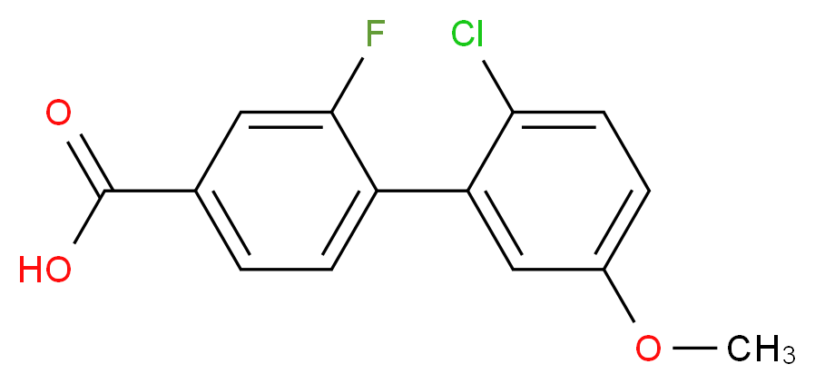 4-(2-chloro-5-methoxyphenyl)-3-fluorobenzoic acid_分子结构_CAS_1261904-84-0