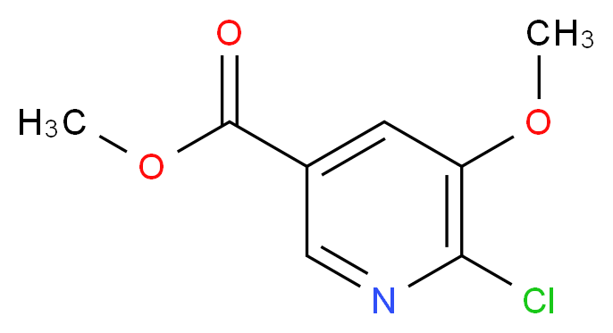 methyl 6-chloro-5-methoxypyridine-3-carboxylate_分子结构_CAS_915107-31-2