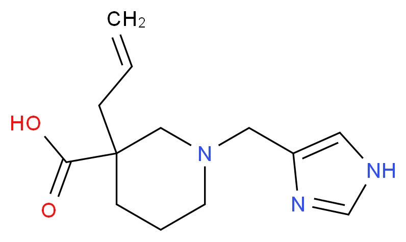 3-allyl-1-(1H-imidazol-4-ylmethyl)piperidine-3-carboxylic acid_分子结构_CAS_)