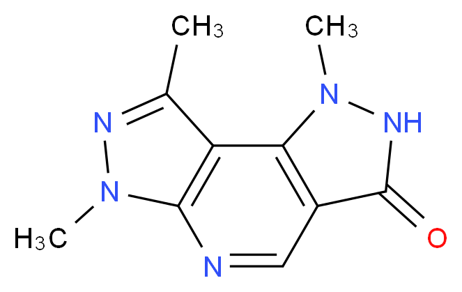 3,10,12-trimethyl-3,4,8,10,11-pentaazatricyclo[7.3.0.0^{2,6}]dodeca-1,6,8,11-tetraen-5-one_分子结构_CAS_81153-35-7