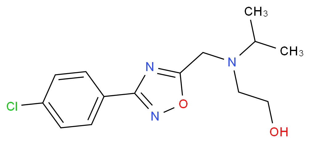 2-[{[3-(4-chlorophenyl)-1,2,4-oxadiazol-5-yl]methyl}(isopropyl)amino]ethanol_分子结构_CAS_)