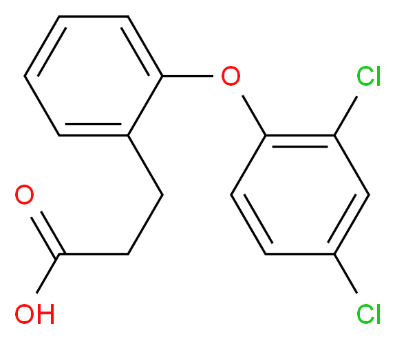 3-[2-(2,4-Dichlorophenoxy)phenyl]propanoic acid_分子结构_CAS_)