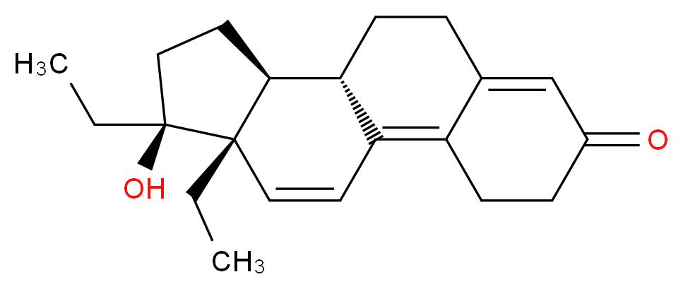 (10S,11S,14S,15S)-14,15-diethyl-14-hydroxytetracyclo[8.7.0.0^{2,7}.0^{11,15}]heptadeca-1,6,16-trien-5-one_分子结构_CAS_618903-56-3
