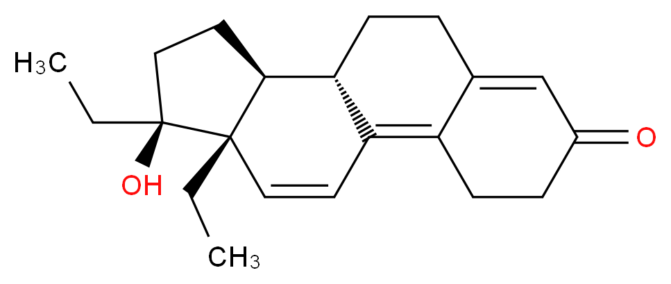 17-HYDROXY-18A-HOMO-19-NOR-17ALPHA-PREGNA-4,9,11-TRIEN-3-ONE_分子结构_CAS_)