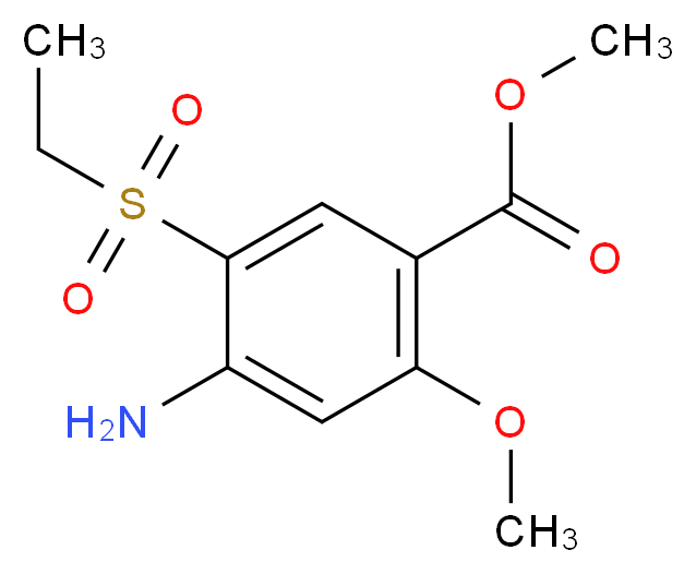 Methyl 4-amino-5-(ethylsulfonyl)-2-methoxybenzoate_分子结构_CAS_80036-89-1)