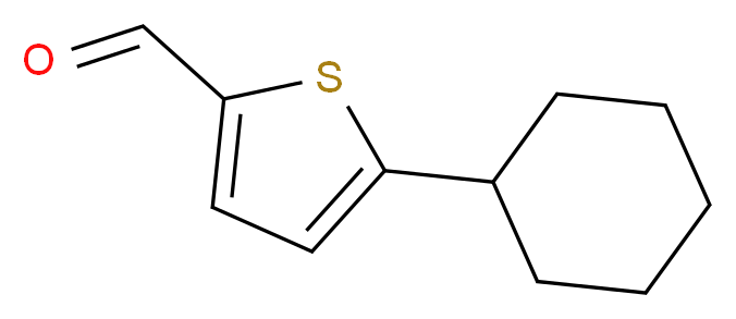 5-cyclohexylthiophene-2-carbaldehyde_分子结构_CAS_915919-68-5